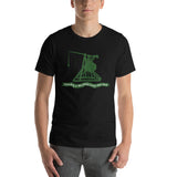 Wittenberg County Fair Short-Sleeve Unisex T-Shirt (Black) (The Trebuchet is Green)